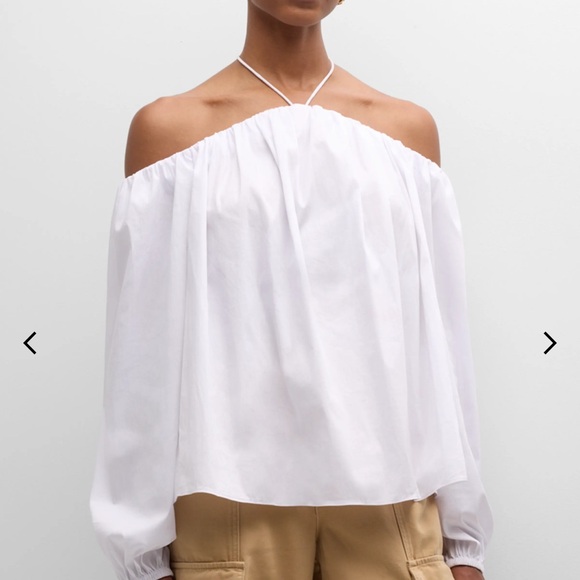 NWT Simon Miller Oleander Poplin Off-Shoulder Halter Top white blouse - Picture 6 of 6